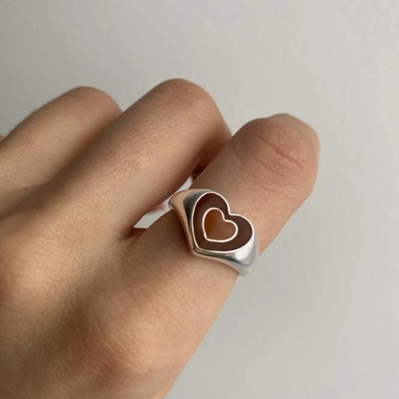 Creative Love Heart Ring - ringfitboutique.myshopify.com